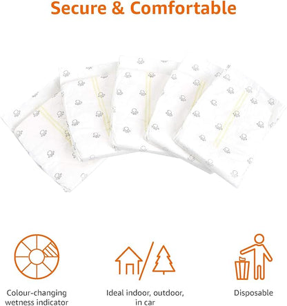 Amazon Basics Male Dog Diapers, 50 Count, Medium, Ultra Absorbent Disposable Wrap with Secure Fit, Leakproof and Comfortable