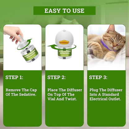 2 Diffusers& 6 Refills +2pcs Calming Collar Cat Calming Diffuser, Plug in Diffuser Cat Pheromone Calming Diffuser Starter Kit Helps Ruduce Anxious, Anti-Stress & Comforts Cats