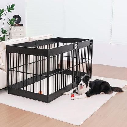 Dog Playpen, 35.4" Height Dog Pen Indoor, Heavy Duty, Safe and Sturdy, Furniture Style Puppy Pen