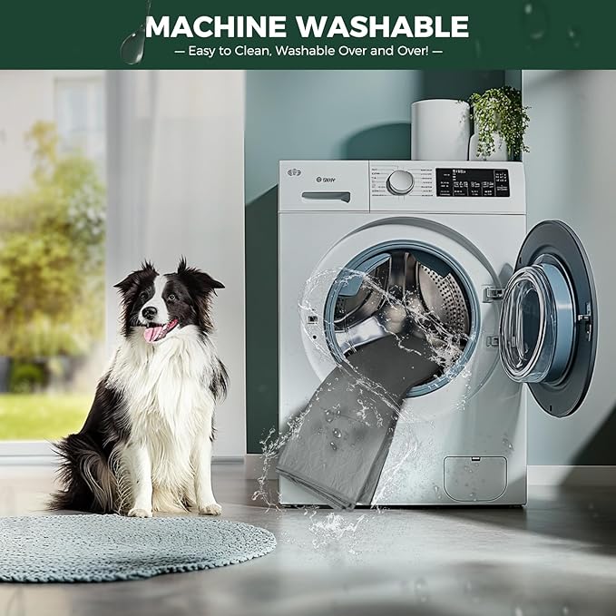 FXW Washable Pee Pads for Dogs, Puppy Pads with Super Absorbent, Specifically Designed for FXW Rollick/Homeplus 24inch 6 Panels Dog Playpen, 63" × 39" Rectangle, Gray, 1 Pack