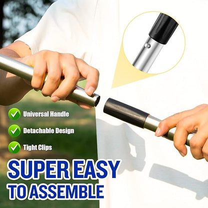 Dog Pooper Scooper, Tray Rake and Spade 3 Pack Poop Scoop Adjustable Long Handle Metal with Bin for Pet Waste Removal, No Bending Clean Up for Large and Small Dogs