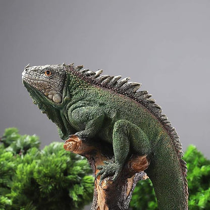 14 Inch Lizard Statue Resin Sculpture Decor Figurines for Home Decor Accents, Living Room Bedroom Office Decoration - Animal Sculptures Collection for Lizard Lovers