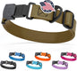 Dogline Biothane Waterproof Dog Collar with Herm Sprenger Stainless Steel Quick Release Buckle – Heavy Duty Tactical Durable Collar for Dogs – Comfortable and Safe Pet Collar, W 1" L 15-25", Brown