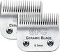 2PC 5FC Blade Dog Grooming Clipper Replacement Blades Compatible with Andis Dog Clippers,Detachable Ceramic Blade & Stainless Steel Blade,Size-5 FC 1/4-Inch Cut Length (64122)