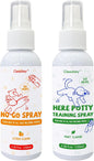 Dog Potty Spray Set, No-Go Spray & Potty Training Spray, Puppy Essentials, Stops Urination & Marking, Indoor and Outdoor Use (3.38 fl oz)