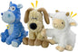 3Pack Squeaky Stuffed Dog Toys- Indoor&Outdoor Playing Toys for Large to Small, Durable Plush Toys to Keep Them Busy- Animal Shape Crinkle Toy