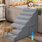 Dog Stairs & Steps for High Beds 30-36 inches High Tall, LitaiL 33inch 7 Steps Pet Stairs/Steps for High Beds Small Large Dogs, Non-Slip Dog Ramps/Ladder for Old Dogs/Cats
