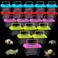 20 Pack Small Plastic Reptile Carrier Tarantula Enclosure Snake Breeding Box Hatching Container for Spider Fish Turtle Hermit Crab Bearded Dragon Lizard (5.1 x 3.5 x 3.5 Inch)