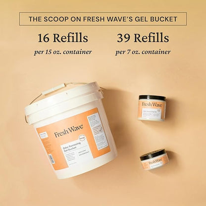 Fresh Wave Odor Removing Gel Bucket, 15.5 lb. (248 oz.) | Orange Scent Refill