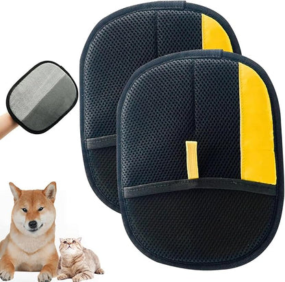 2PC Pet Hair Removal Glove,2025 New Reusable Pet Hair Removal Tool, Suitable for Bed Sheets, Sofas, Clothes, Carpets, Car Seats, and Static Gloves for Dogs and Cats