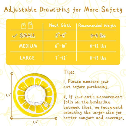 ANWA Adjustable Cat Cone Collar Soft, Cute Cat Donut Collar After Surgery, Kitten Recovery Cones to Stop Licking