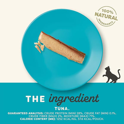 Applaws Natural Cat Treats, Grain-Free, High-Protein Whole Tuna Loins, Single-Ingredient Healthy Snack for Cats (6 x 1.06oz Loins)