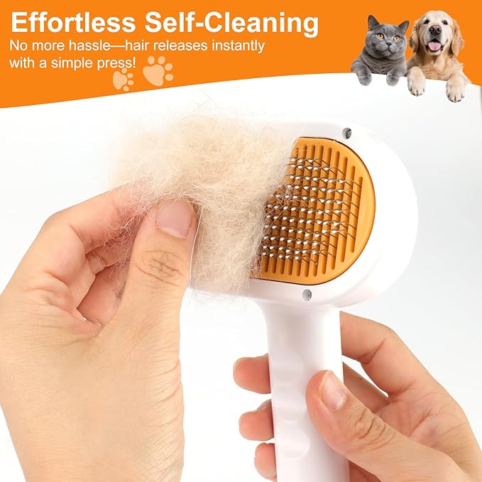 3-in-1 Pet Steam Brush Set for Dogs & Cats, Grooming Comb with Spray, Defur Tool, Water-Assisted Hair Removal, Spritz Brush, Multi-Purpose Kit, Undercoat Rake, Deshedding Brushes, Dematting Brush.