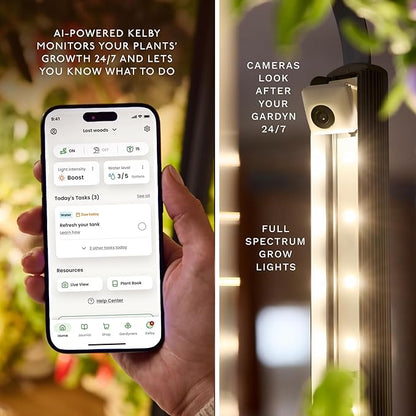 Gardyn Studio Hydroponics Growing System Kit & Vertical Indoor Garden Planter | Smart Herb Garden | Includes 16 Non-GMO Indoor Plants, Herbs, Vegetables & LED Grow Light for Your Home Gardening System