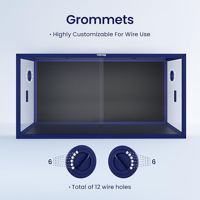 120 Gallon Bearded Dragon Tank,48" x 24" x 24" Reptile Tank with Sliding Door Top Screen Ventilation, Front Opening Reptile Enclosure for Easy Maintenance