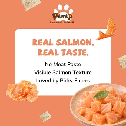 Freeze Dried Salmon Cat Treats, Single Ingredient Raw Cat Food Toppers, Healthy Training Treats for Dogs, Cats, 3.8 oz