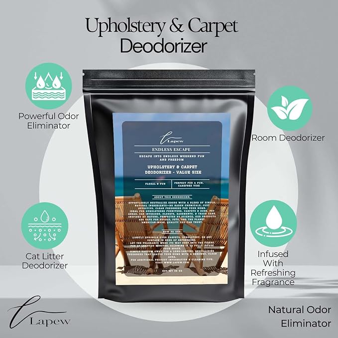 Endless Escape Carpet Freshener Powder Refill 36 oz | Powerful Odor Eliminator for Home | Upholstery Deodorizer | Carpet Deodorizer | Pet Urine | Cat Litter Box | Endless Weekend Fragrance