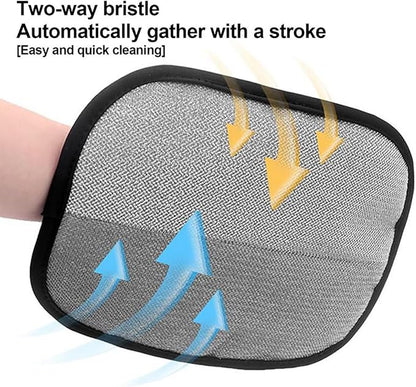 2025 New Upgraded Electrostatic Pet Hair Removal Gloves - Reusable Cat Hair Remover & Dog Hair Removal Mitt with Elastic Cuff & Finger Loops for Furniture, Bedding, Car (2pcs)