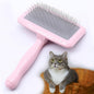 Air Cushion Slicker Brush for Dogs Cats,Soft Pin Shedding Brush for Short Haired Dog,Cat, Pet Grooming Wire Brush for Thin Curly Matted Tangled Hair,14mm(0.55"),Pink