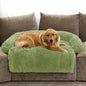 GGIB Calming Dog Bed Fluffy Plush Dog Mat for Furniture Protector with Removable Washable Cover for Large Medium Small Dogs and Cats (Extra Large (53x39.3x6), Grass Green)