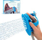 Aquapaw 5-in-1 Horse & Dog Bath Brush & Curry Comb - XL Blue Silicone - Includes 3-ft Shower Hose Attachment & Adapter - Adjustable Spray Scrub Massager - Dog Grooming Supplies
