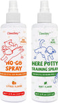 Dog Potty Spray Set, No-Go Spray & Potty Training Spray, Puppy Essentials, Stops Urination & Marking, Indoor and Outdoor Use (8 fl oz) Large Capacity, More Suitable for Multi-Dog Households