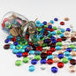 2.16LB Glass Beads Mix Colors Vase Filler Aquarium Gravel Decor Flat Glass Marbles Gems Pebbles Fish Tank Rocks Home Decorative Art Craft - 7 Colors Mixed