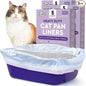 Alfapet Heavy Duty Flat Bottom Cat Litter Box Liners - Extra Giant 15 Count - Tear-Resistant Cat Litter Bags - Kitty Litter Liners for Rectangular Litterbox Pans, 36” x 18” x 2MIL Thick 30 lb Capacity