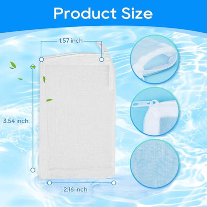 15PCS Media Bags for Aquarium, Extra Fine Mesh Bag Reusable Nylon Net Aquarium Filter Bags with Plastic Zipper for Extra Fine Resins Filter, 2.4 x 4 Inch