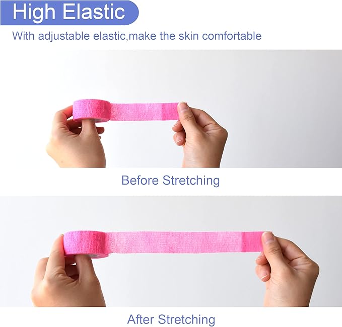 9 Pack 1" x 5 Yards Self Adhesive Bandage Wrap Self Stick Wrap for Ankle, Wrist, Finger, Sports, Breathable Cohesive Vet Tape for Pets (Pink)