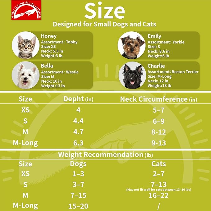 Agape Soft Dog Cone for Small Dogs & Cats, Comfy Dogs Recovery Collar After Surgery, Adjustable E Collar Alternative to Stop Licking, Protective Elizabethan Collars for Pup, Comfortable Dog Cones