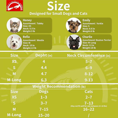 Agape Soft Dog Cone for Small Dogs & Cats, Comfy Dogs Recovery Collar After Surgery, Adjustable E Collar Alternative to Stop Licking, Protective Elizabethan Collars for Pup, Comfortable Dog Cones