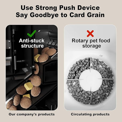 3-Cat Automatic Pet Feeder, 6L WiFi Cat Food Dispenser with APP Control, 1-10 Meal Programmable, Voice Recorder, Smart Alerts, Stainless Steel Bowls for Cats and Small Dogs (Black)