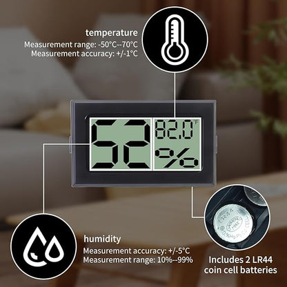 Acrylic Tarantula Enclosure, Reptile Terrarium Breeding Tank w/Temperature Hygrometer,Habitat Reptiles Feeding Box Isopod Terrarium Cage for Insect Lizard Home Office (Reptile-Tank-S(No Tray))