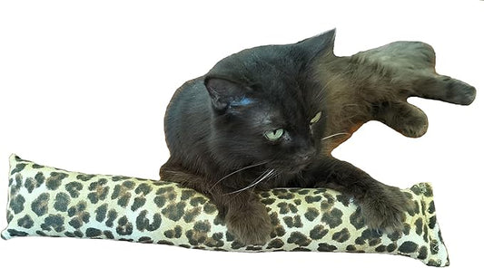 Extra Large 18" Catnip Kicker Toys/Kitty Kick Sticks/Cat-Nip Kick Sticks (Leopard) (Kickers Filled with 1 oz Premium Canadian Catnip)