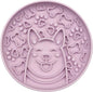Dog Slow Feeder Bowl, Silicone Dog Bowl, Non-Slip Suction Cups Design,Boring and Anxiety Reducer.(Light Purple)