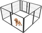 FXW Homeplus Unleashed Indoor Dog Playpen - Stress-Free and Safe Play, Heavy Duty 24 Inch 4 Acrylic Panels + 4 Wire Panels Dog Pen for Puppy and Small Dogs, Black│Patented