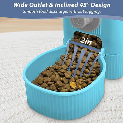 Fhiny Rabbit Food Dispenser, 40oz Large Capacity Hanging Gravity Bunny Feeder for Cage Automatic Guinea Pig Feeding Bowls Pet Food Storage for Guinea Pig Bunny Ferret Chinchilla Cat Puppy