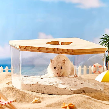 DR.DUDU Hamster Bath Sand, 2.8lb Dust Free Desert Sand or Potty Litter Sand for Hamster Chinchillas Gerbil Syrian Mice Small Animals (Beige, Flower Smell)