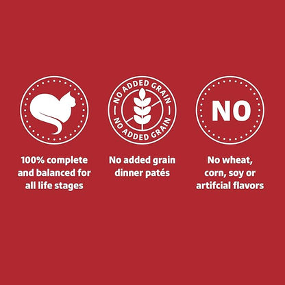 Amazon Brand - Wonder Bound Wet Cat Food, Paté, No Added Grain, 3 oz cans, Pack of 24 (Beef)