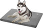 EMPSIGN Stylish Dog Bed Mat Dog Crate Pad Mattress Reversible (Cool & Warm), Water Proof Linings, Removable Machine Washable Cover, Firm Support Pet Crate Bed for Small to XX-Large Dogs, Grey