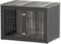 42" Heavy Duty Dog Crate Furniture for Large and Medium Dogs, Enclosed Design Wooden Metal Kennel, Wooden Cage Furniture Indoor, Decorative Dog Kennel End Table