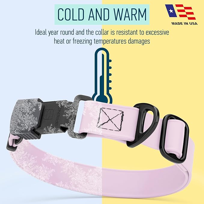 Dogline Biothane Waterproof Dog Collar with Herm Sprenger Black Stainless Steel Quick Release Buckle – Heavy Duty Tactical Durable Collar for Dogs – Comfortable and Safe Pet Collar, W 3/4" L 12-19"