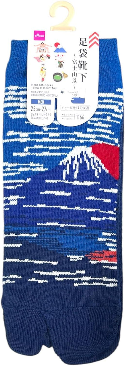 Japan Style Tabi Socks for Split Toe, Comfortable Tabi Toe Socks for Unisex Mt. Fuji, Lucky Cat, Sushi, Sumo, Ukiyoe, Hokusai
