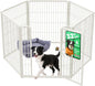FXW Homeplus Unleashed Indoor Dog Playpen - Stress-Free and Safe Play, Heavy Duty 32 Inch 6 Wire Panels Dog Pen for Small and Medium Dogs, White│Patented