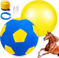 40inch Giant Herding Ball with Ball Cover Anti Burst Please Watch VCR for How to Inflation Horse Toys for Horses Stall Entertainment Play, Pump Included(Yellow,Stylish)