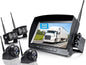 9" Wireless Backup Camera System for RV Truck Trailer Camper, 9 Inch DVR Quad Split Monitor IP69 Waterproof HD 1080P Wireless Rear Side View Cameras, Stable Signal Observation System - B904