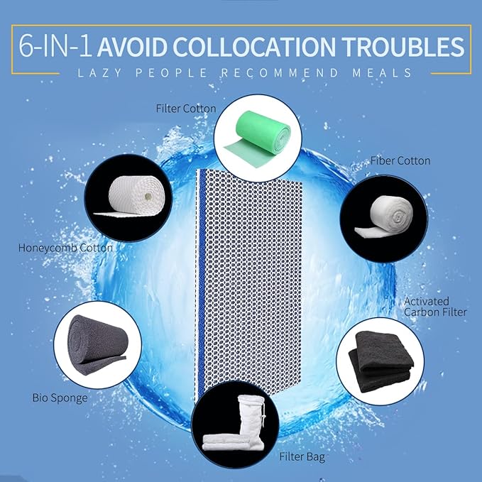 Aquarium Filter Media, Newly Premium 8-Layer Filter Pads for Aquarium, Fish Tank Sponge Pad Foam Filter Accessories for Pond (15.7"x11.8"x0.78“,2pack)