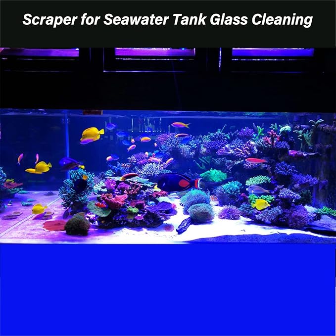 Algae Scraper for Glass Aquarium,Aquarium Razor Scraper with 10 Replaceable Blades,Aquarium Cleaning Tools.