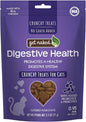Get Naked Digestive Health Crunchy Cat Treats 2.5oz - Chicken Flavor, Grain-Free Cat Probiotics for Indoor Cats, Supports Healthy Digestion, Dental Health & Immunity, Made in The USA